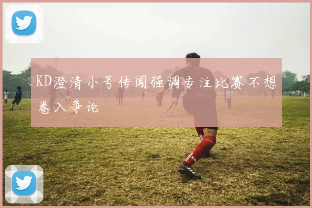 KD澄清小号传闻强调专注比赛不想卷入争论
